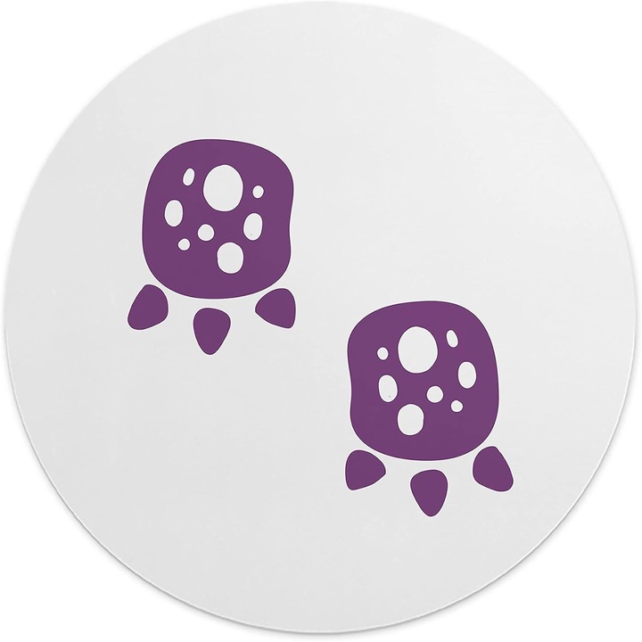 Mousepad Rotund 22 cm – Design Minimalist cu Urme Mov