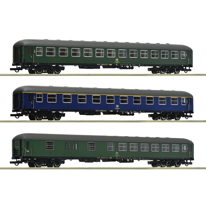 Set de 3 vagoane de calatori D377 Hispania Express DB, H0, Roco 6200051
