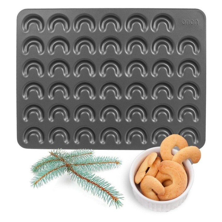 Forma de copt pentru 41 rogaliki, Artemis, neagra, 42x32x0,7cm