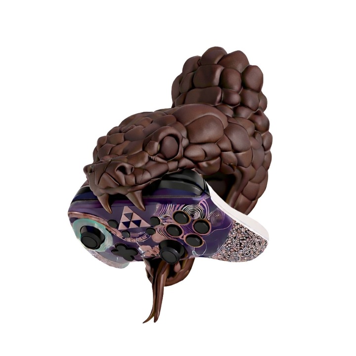 Suport Controller Sarpe PS5/ Xbox, Maro Inchis, 22.5 x 14 x 18.5 cm