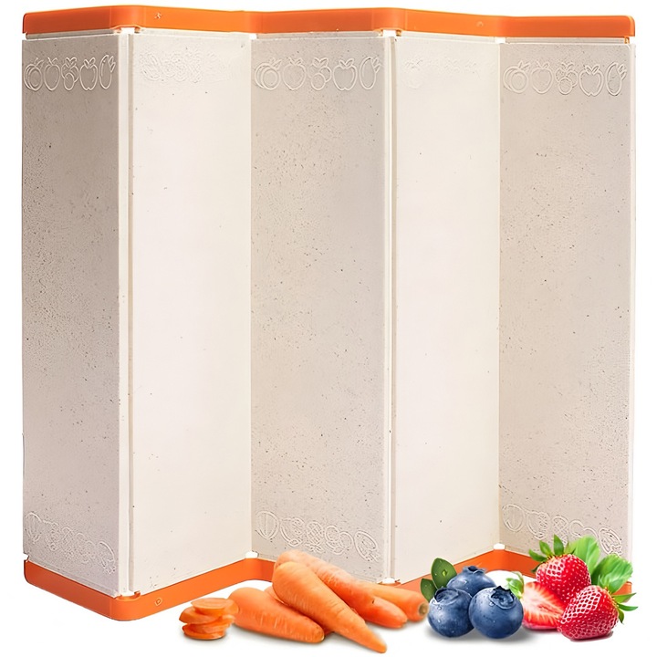 Tocator pliabil pentru alimente, BOMSTOM, portocaliu, 27.5x20cm