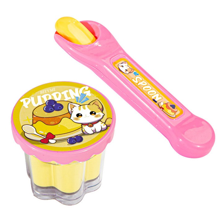 Joc de Simulare Alimentare cu Budinca Roz 50g pentru Papusi | Joc de Rol Ideal pentru Fete 3-8 Ani, 1 Bucata 6cm