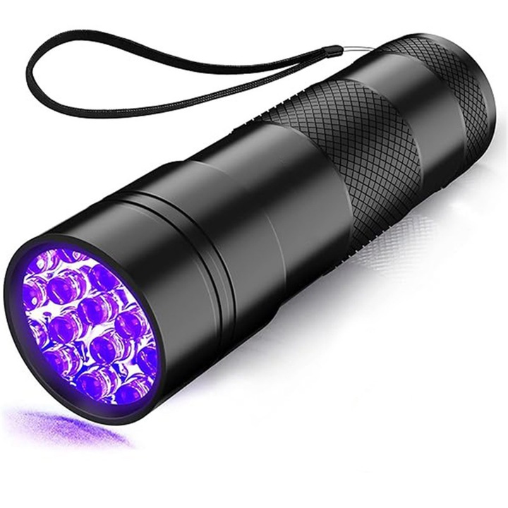 Lanterna UV 395nm, pentru detectarea tineei pisicii, verificarea fluorescentilor, manichiura UV, dezinfectie, testarea aflatoxinelor, impermeabila IP44