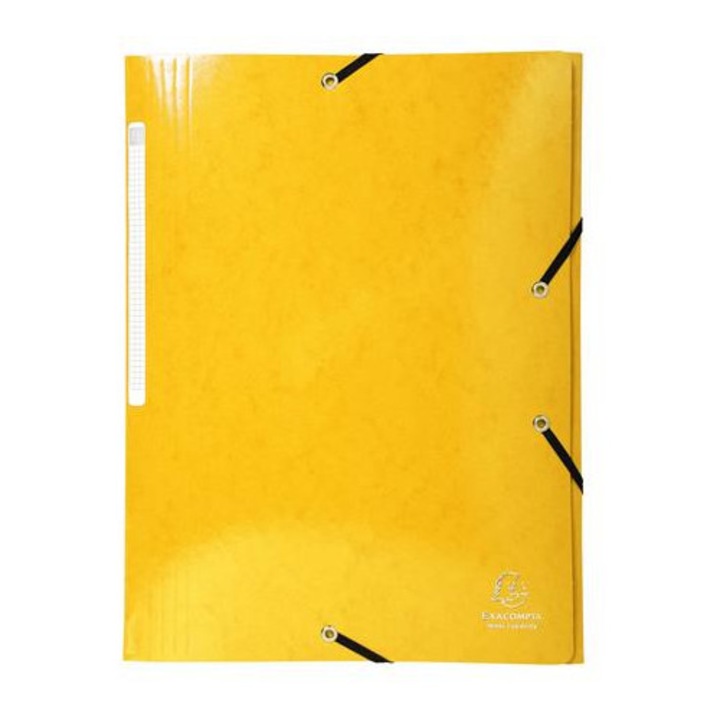 Dosar cu elastic, carton, A4, EXACOMPTA "Iderama", galben