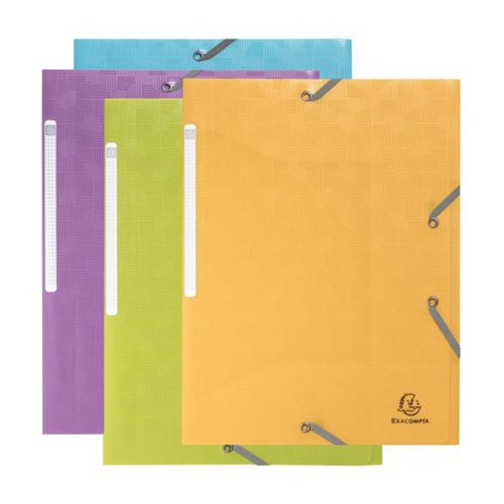 Mapă cu elastic, PP, A4, 15 mm, EXACOMPTA "Pop'NCo", culori asortate