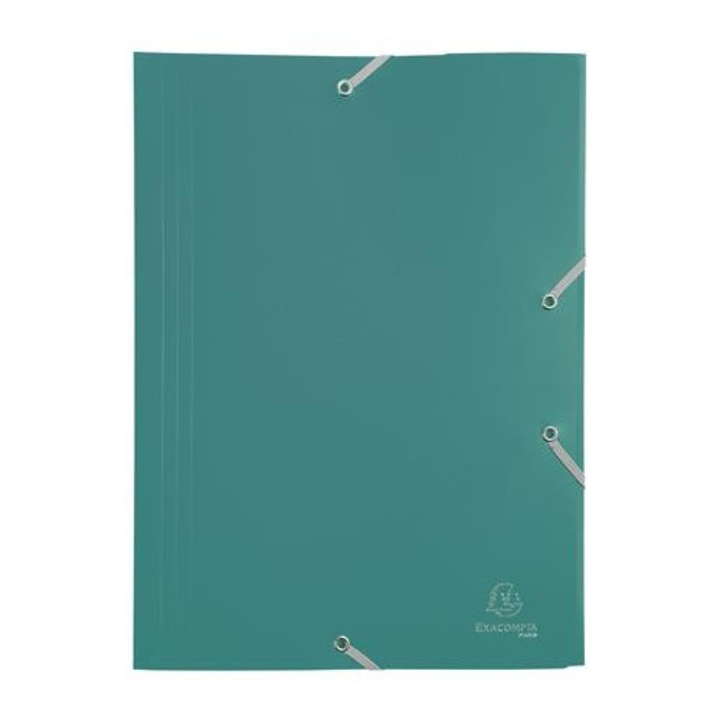 Mapă cu elastic, PP, A4, EXACOMPTA "Opak", verde