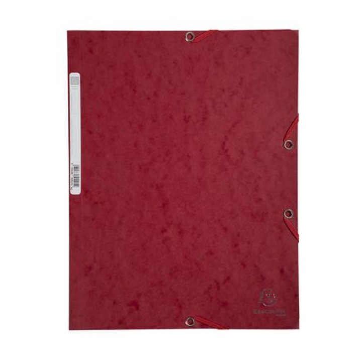 Mapă cu elastic, prespan, A4, EXACOMPTA, cireș