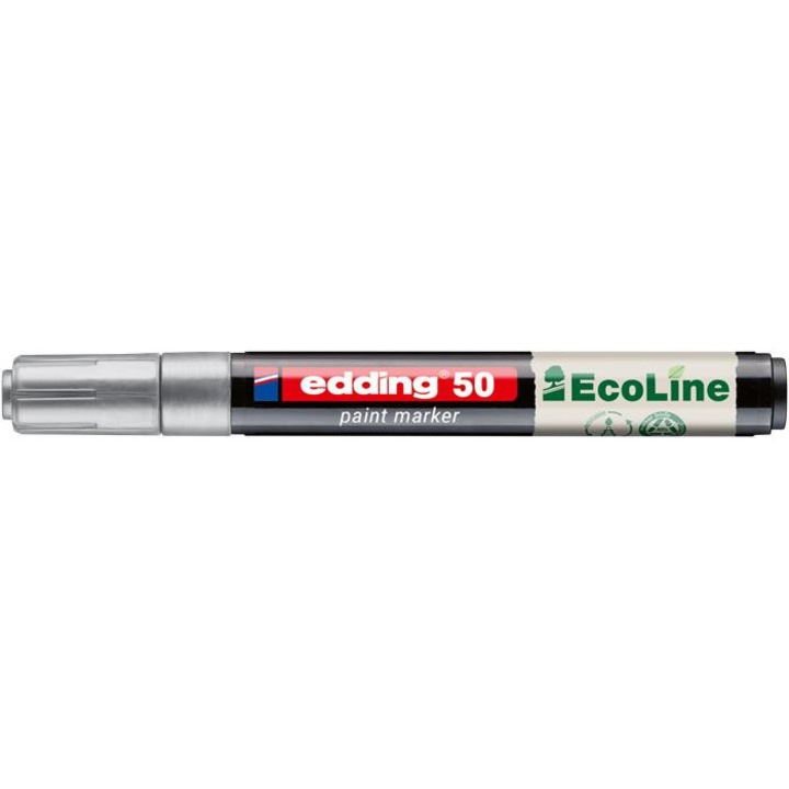 Marker lac, 2-3 mm, EDDING "50", argintiu