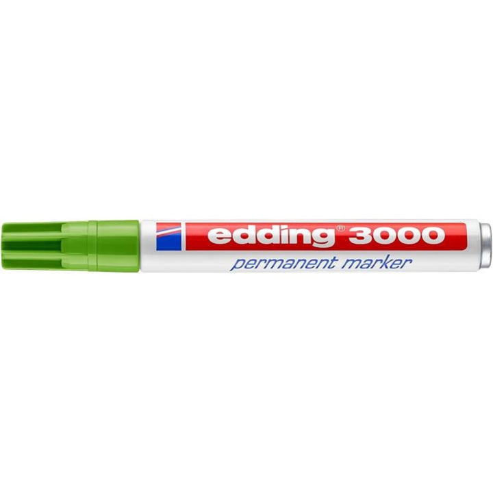 Marker permanent, 1,5-3 mm, vârf conic, EDDING "3000", verde deschis