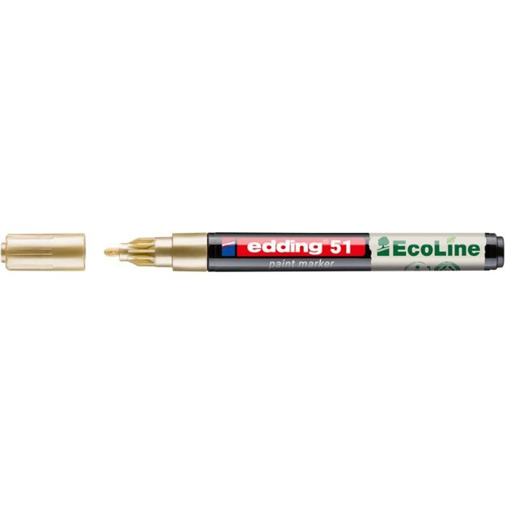 Marker lac, 1-2 mm, EDDING "51", auriu