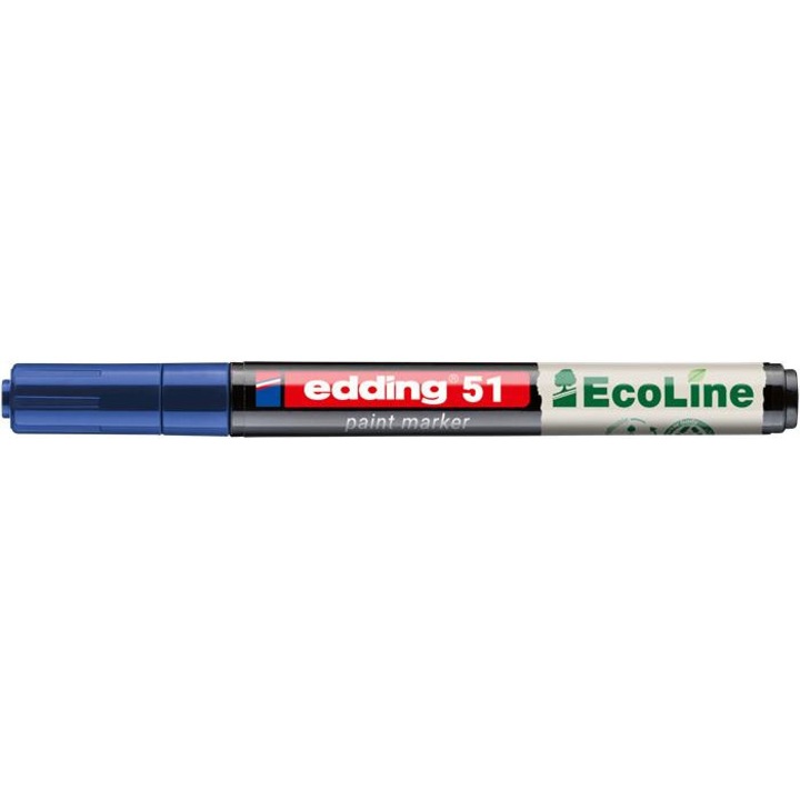 Marker lac, 1-2 mm, EDDING "51", albastru