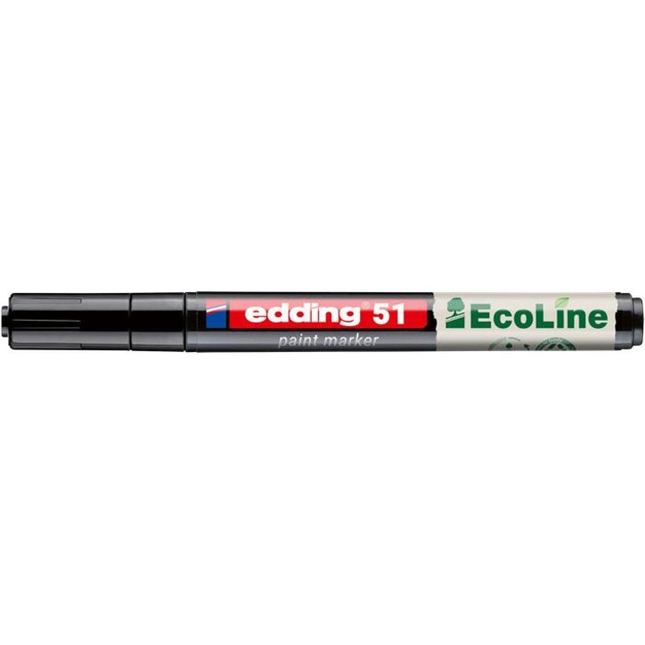 Marker lac, 1-2 mm, EDDING "51", negru