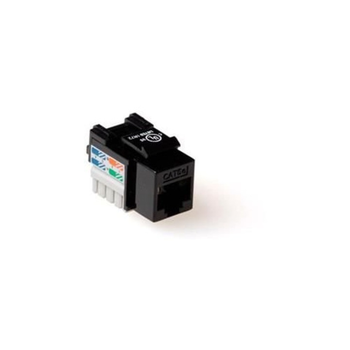 ACT Keystone Jack CAT5E unshielded down Black, 248572, Hálózati eszközök