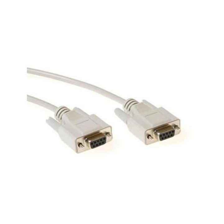 ACT Serial printer cable 9 pin D-sub female to 9 pin D-sub female 1, 8m Ivory, 250292, Kábel