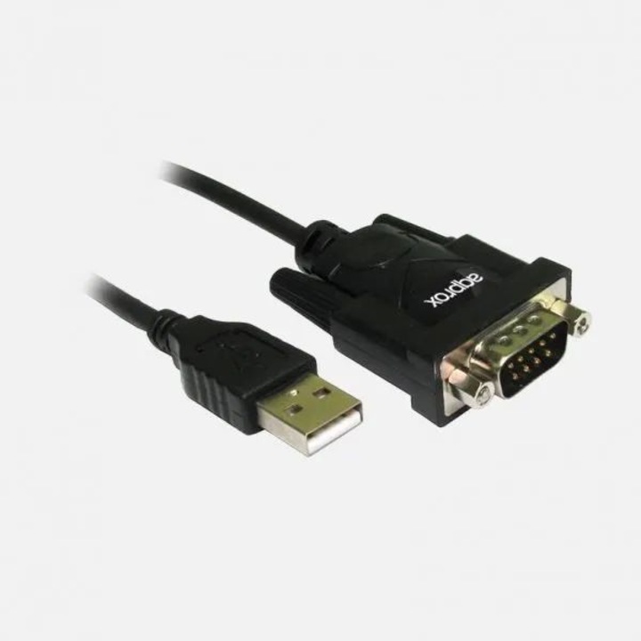 Approx APPC27 USB to serial adapter 0, 75m Black, 232677, Kábel