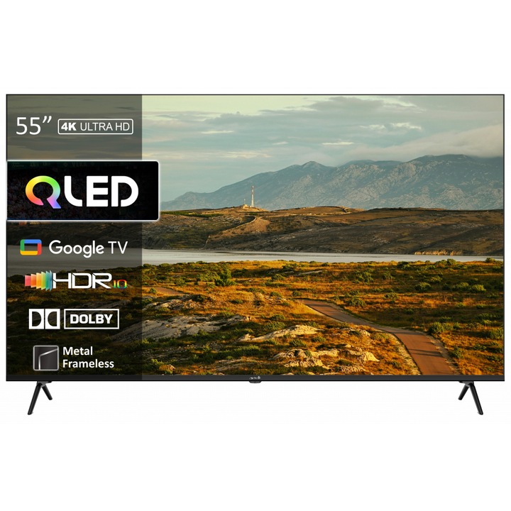 Телевизор ARIELLI QLED55UD10GTV SMART, 140 см, 4K Ultra HD, Клас F