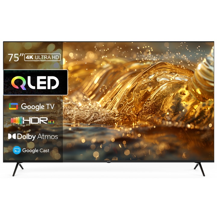 Телевизор ARIELLI QLED75UD10GTV SMART, 190.5 см, 4K Ultra HD, Клас E