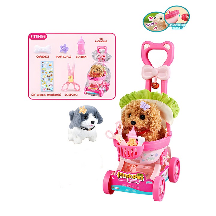 Gyermek cica babakocsiban EmonaMall, szürke