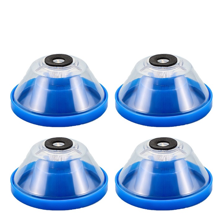 Set 4 Capace pentru Burghie, Plastic, 9x9x4.4cm, Albastru