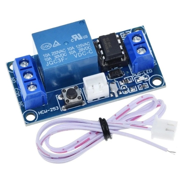 Modul releu bistabil cu impulsuri, Alimentare 12VDC, 1 canal, 250VAC, 30VDC, 10A, multicolor