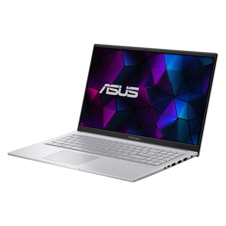 Asus VivoBook X15 Laptop, Intel Core 5 120U, 12GB Memória, 2000GB SSD, 15.6" FullHD kijelző, Ezüst, Magyar billentyűzet, Böngésző, Vírusirtó, Windows 11 Pro