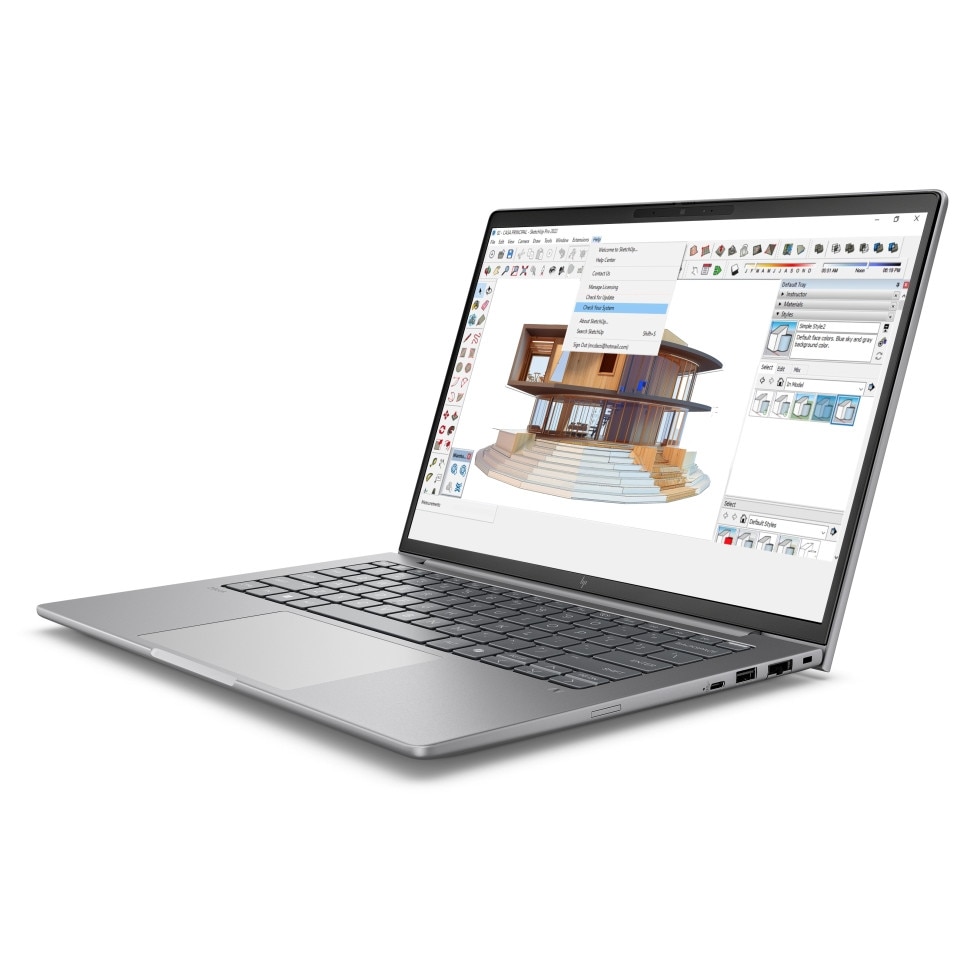 Laptop HP ZBook 8 G1i 14 AI, A3ZU8ET, 14", Intel Core Ultra 7 255H (16-core), NVIDIA RTX 500 Ada (4GB GDDR6), 32GB 6400MHz (2x16GB) DDR5, Silver