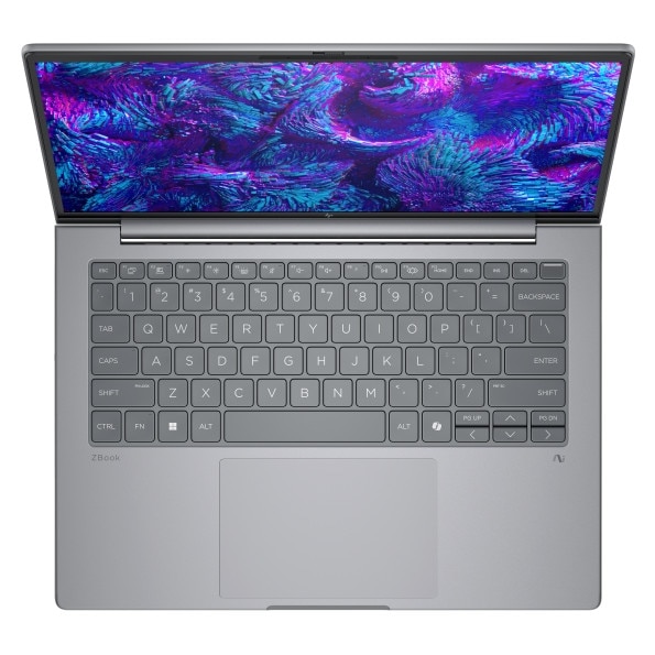 Laptop HP ZBook 8 G1i 14 AI, A3ZU8ET, 14", Intel Core Ultra 7 255H (16-core), NVIDIA RTX 500 Ada (4GB GDDR6), 32GB 6400MHz (2x16GB) DDR5, Silver