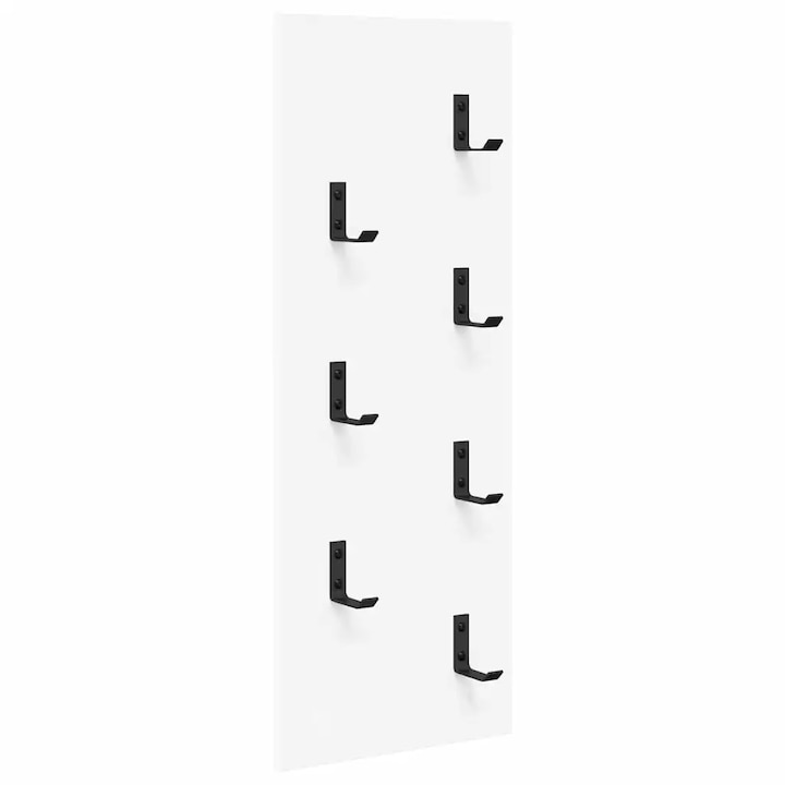 Racator de paltoane montat pe perete vidaXL Alb 30 x 1, 5 x 80 cm
