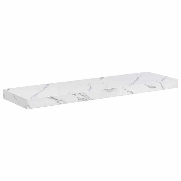 Raft de perete vidaXL Marmura alba 80 x 23 5 x 4 cm Lemn compozit