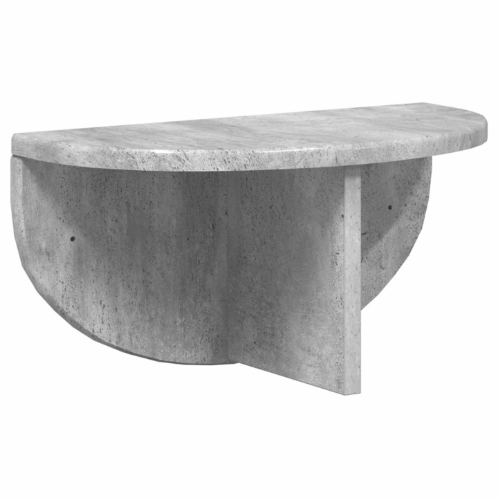 Raft de perete vidaXL Gri din beton 38 x 19 x 19 cm Lemn compozit