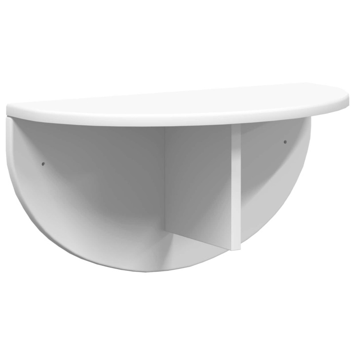 Raft de perete vidaXL Pe perete Alb 48 x 24 x 24 cm Lemn compozit