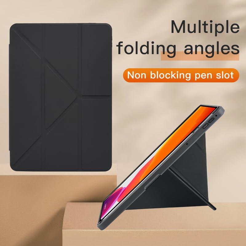 Husa premium pentru Samsung Galaxy Tab A11/A9 (2025/2023), 8.7", Sigloo, tip Origami, suport Smart Pen, rezistent la socuri, Roz