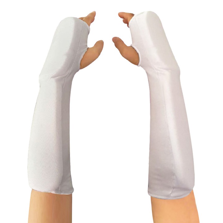 Aparatori de brat profesionale, alb, material EVA, design ergonomic, pentru Sanda, Muay Thai, Karate