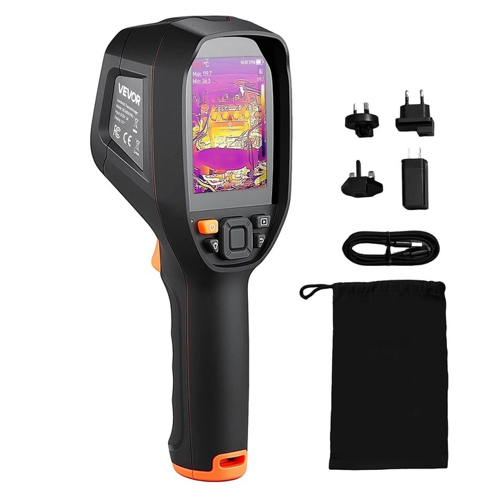 Camera cu termoviziune IP54 infrarosu, ecran color 3.45”, Transfer Wi-Fi, rezolutie TISR 512 x 384, Li-ion, -20°C pana la 550°C, card 32 Gb