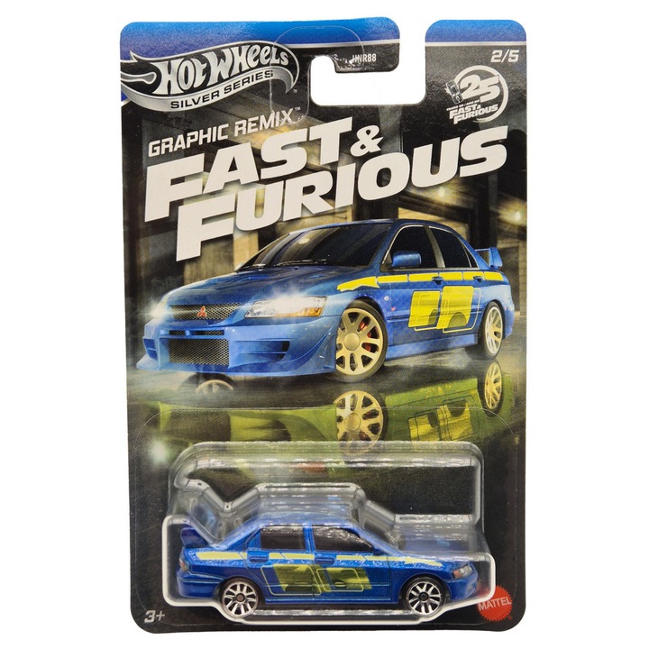 Hot Wheels Graphic Remix - Fast and Furious - Halálos iramban 2/5 - Mitsubishi Lancer Evolution VII - Hot Wheels - 1:64