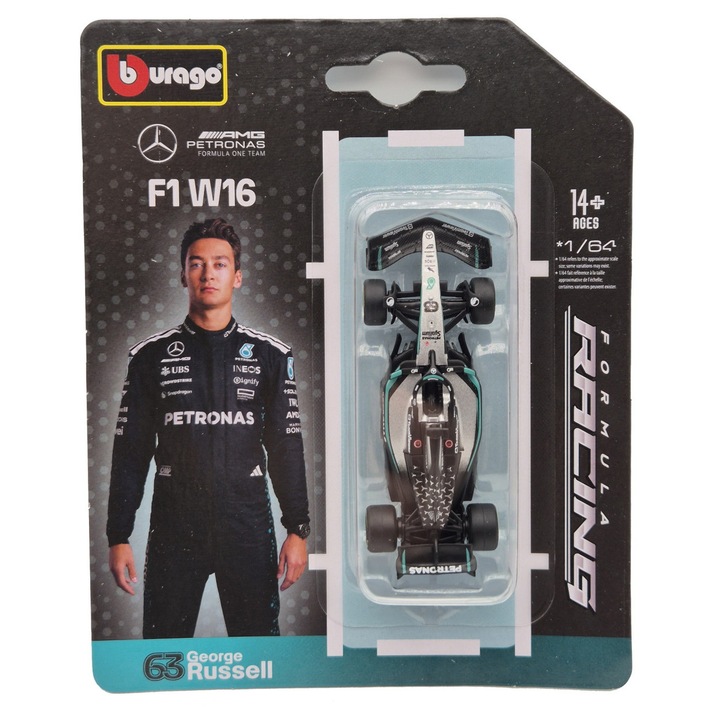 Mercedes GP W16 F1 #63 (2025) - George Russel - Bburago - 1:64