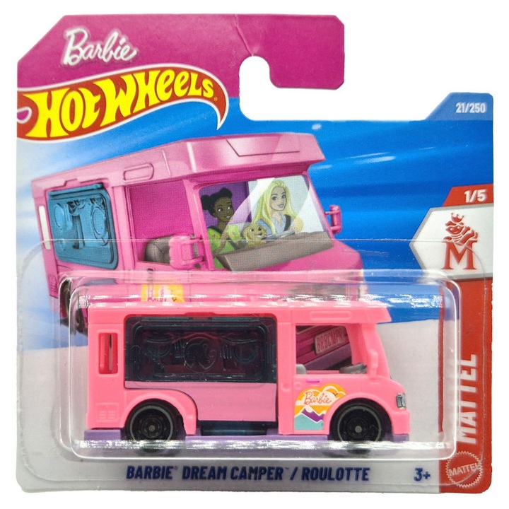 Hot Wheels Barbie Dream Camper - Mattel 1/5 - 21/250 - Hot Wheels - 1:64