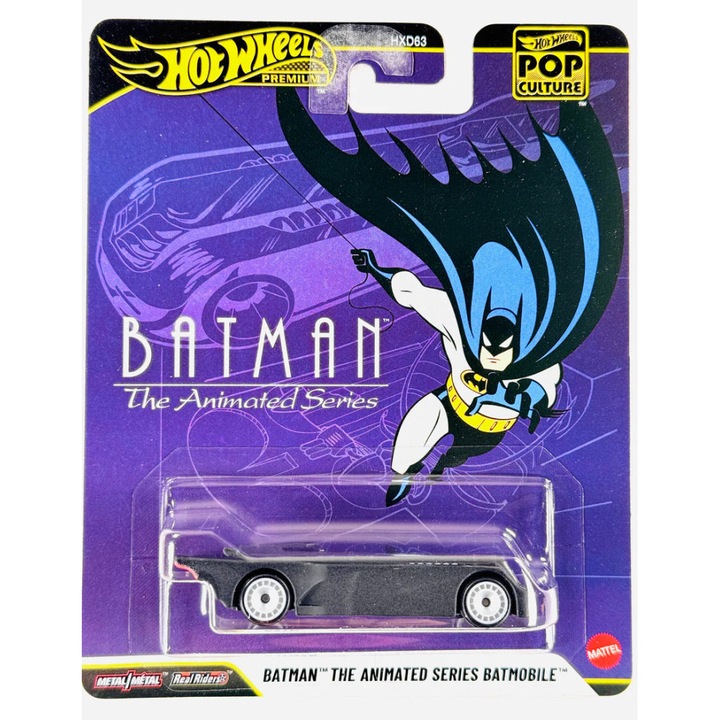 Hot Wheels Premium - Pop Culture - Batman The Animated Series - Batmobile - Hot Wheels - 1:64