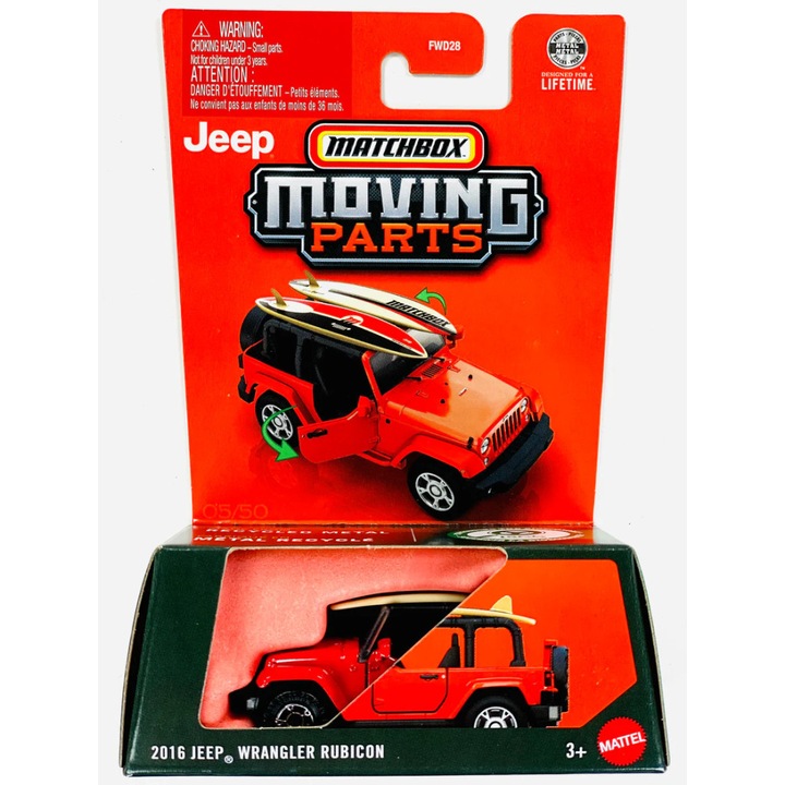 Matchbox Moving Parts - Jeep Wrangler Rubicon (2016) - Matchbox - 1:64