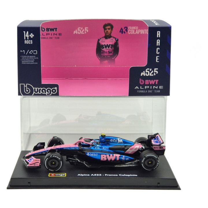 Alpine A525 F1 #43 (2025) - Franco Colapinto - PILÓTÁVAL - Bburago - 1:43
