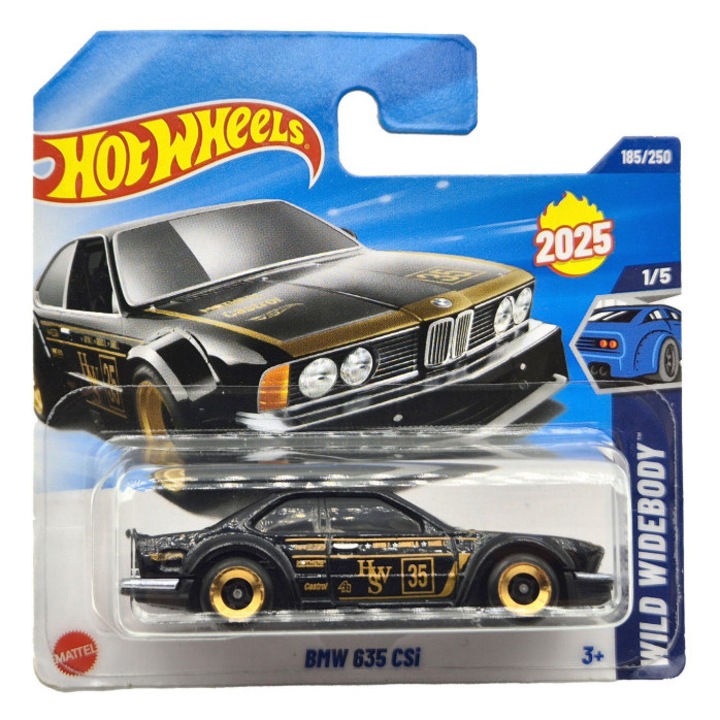 Hot Wheels BMW 635 CSi - Wild Widebody 1/5 - 185/250 - fekete - Hot Wheels - 1:64