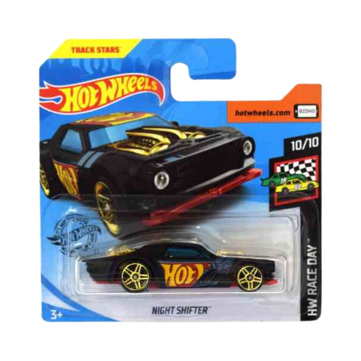 Masinuta Hot Wheels Night Shifter, HW Race Day 2020, Negru, 1:64