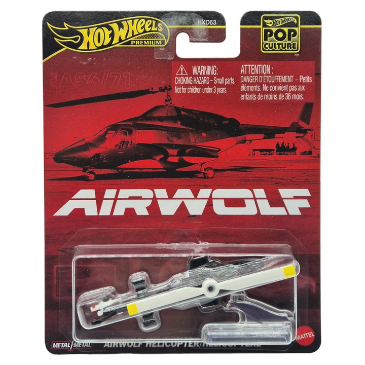 Hot Wheels Premium - Pop Culture - Airwolf - Helicopter - Hot Wheels - 1:64