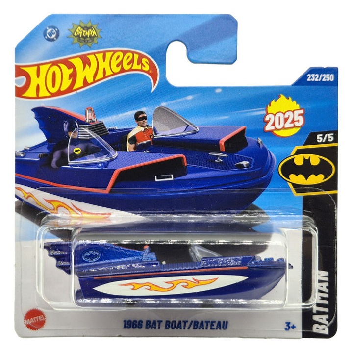 Hot Wheels 1966 Bat Boat - Batman 5/5 - 232/250 - Hot Wheels - 1:64