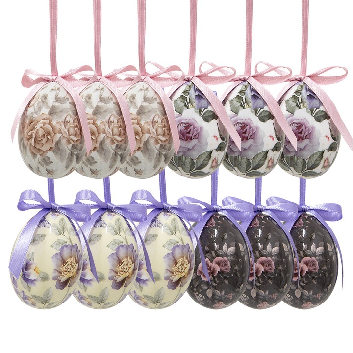 Set 12 Oua decorative Paste Ø 4x5 cm