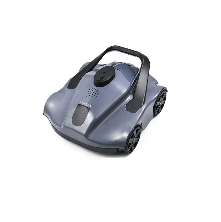 Medence tisztító robot, vezeték nélküli, 130 perc üzemidő, 5200 mAh, automatikus leállítás, ezüst