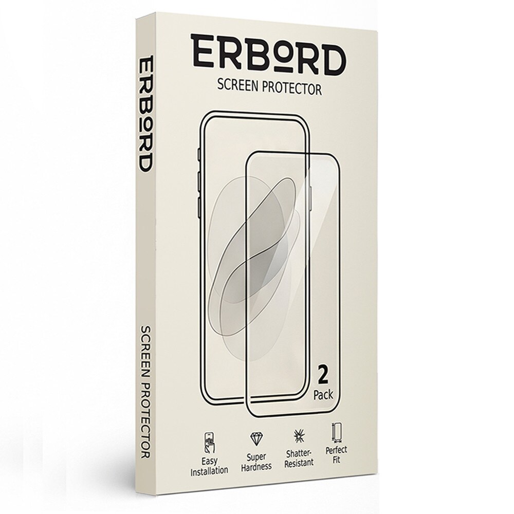 Set 2x Folii de Protectie ERBORD 3D pentru Oppo Reno 15 F / 15 FS, Tarie 9H, Transparent, Montaj Usor