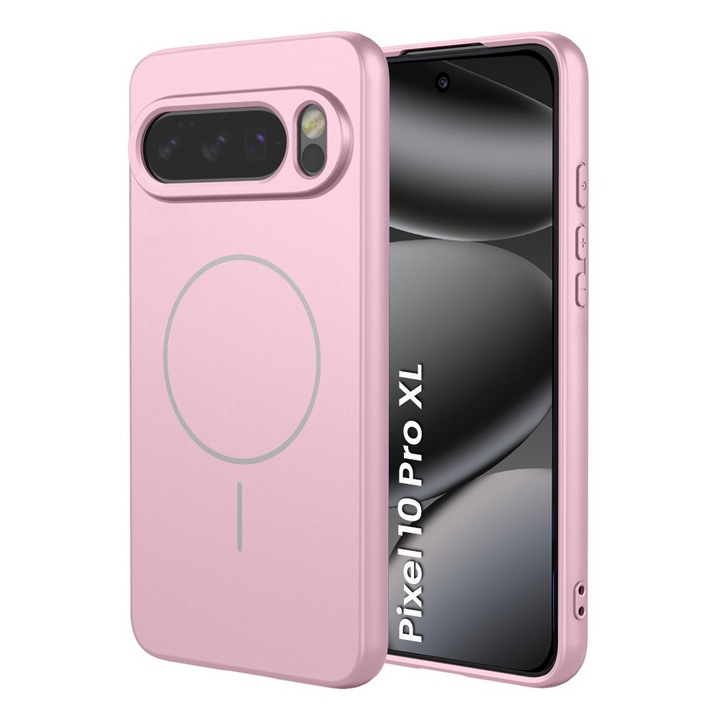 Husa telefon compatibil Google Pixel 10 Pro XL, MagSafe, TPU, roz, slim XGSM