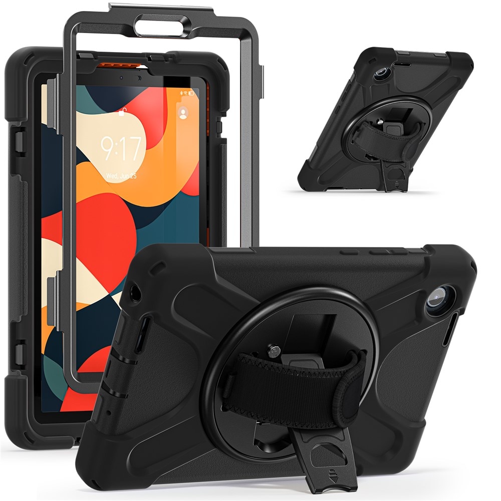Husa tableta XGSM pentru Lenovo Tab One 8,7", panza cu suport 360° si curea de umar, neagra