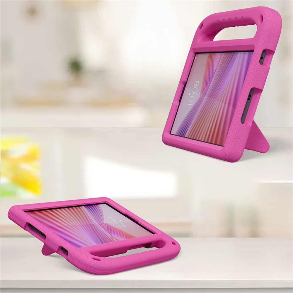 Husa de protectie pentru tableta Lenovo Tab One 8,7", cu suport, roz, material EVA